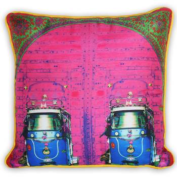 Pink Bloom Poli Dupion Cushion Cover 1