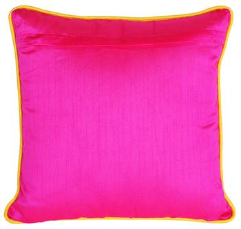 Pink Bloom Poli Dupion Cushion Cover 2
