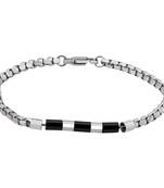 Black and Silver Color Thin Bracelets for Men || Buy fashion bracelet online