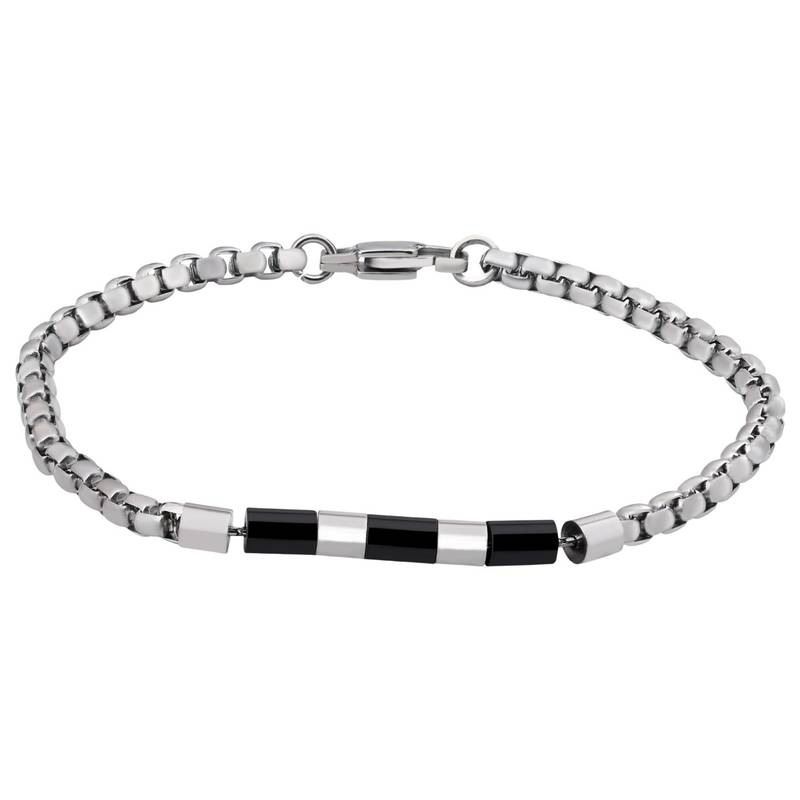 Black and Silver Color Thin Bracelets for Men || Buy fashion bracelet online