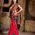 Dark multicolor embroidered georgette saree with blouse