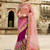 Light pink embroidered georgette saree with blouse