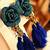 Trendy fashion shourouk blue tassel earrings 