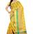 Lemon woven kanchipuram silk saree with blouse