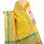 Lemon woven kanchipuram silk saree with blouse