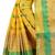 Lemon woven kanchipuram silk saree with blouse