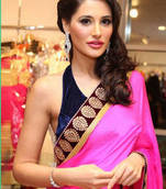 NARGIS FAKRI Pink Saree