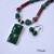 Red and green Necklace Set with Pendent