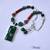 Red and green Necklace Set with Pendent