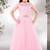 Baby Pink HandWork Lycra With Satin Silk Net Partywear ReadyMade Designer Kids Gown (4-14 year girl)