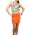 N-gal: Orange and Brown plain polyester and spandex casual short-skirt. its free size fits perfectly to xs-l.