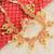 Splendid Semiprecious Uncut Ruby Emerald Mango Necklace Set 