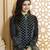 Dark royal blue embroidered georgette semi stitched pakistani dress