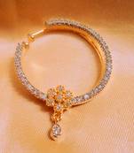 Big American Diamond Spring Gold Plated Nose Ring