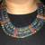 Gold and Turquoise Italian Fashion Neckalce for Women and Girls