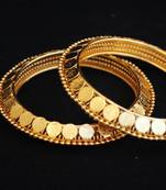 Gold Tone Coin Bangles