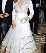 Urmila matondkar in designer white net anarkali