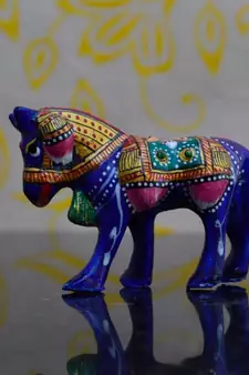 eCraftIndia Meenakari Metallic  Colorful Horse
