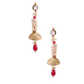 Multicolor pearl jhumkas 1