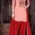 Peach embroidered Cotton unstitched salwar with dupatta