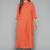 Orange plain cotton kurtis