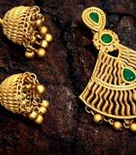 Matt Finishing  Green Pendent Set