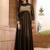 Zareen Khan Black Georgette Semi Stitched Anarkali Salwar suit By Fabfiza