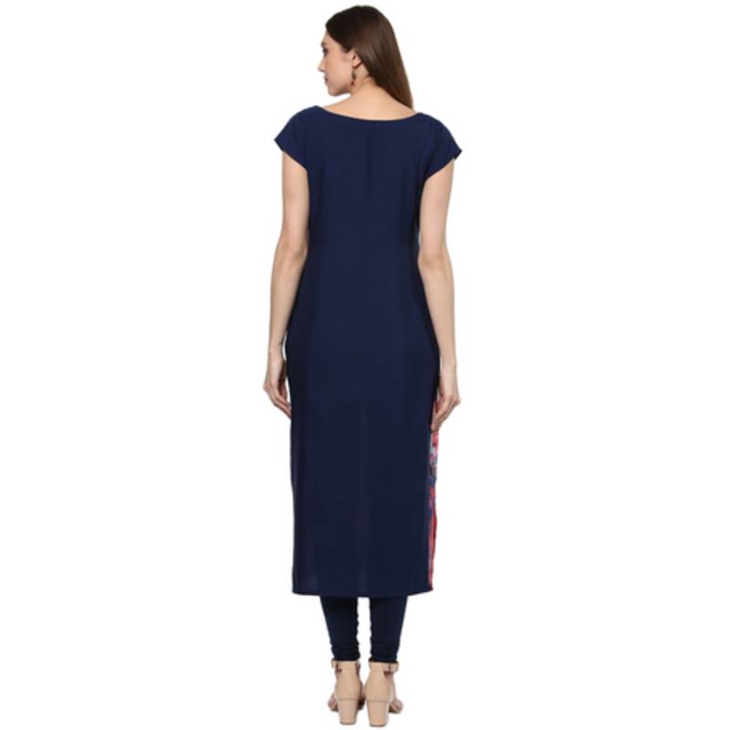 purple faux crepe crepe  stitched kurti