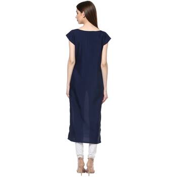 white faux crepe crepe  stitched kurti 3