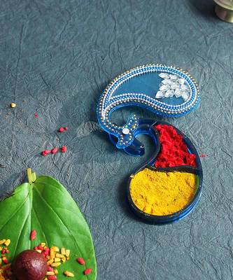 Handmade Acrylic Haldi Kumkum And Sindoor Dani For Gifts 2