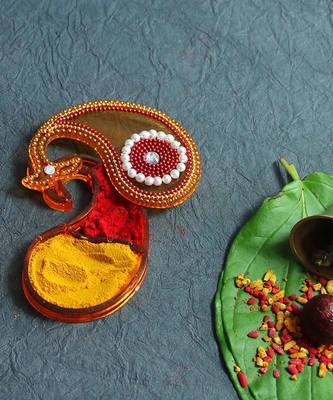 Handmade Acrylic Haldi Kumkum And Sindoor Dani For Gifts 2