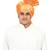 Handstitched Ready To Wear Polyester Jari Orange Pheta Turban Safa for Men