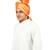 Handstitched Ready To Wear Polyester Jari Orange Pheta Turban Safa for Men