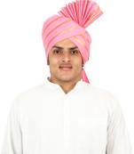 Handstitched Ready To Wear Cotton Roto Jari Pink Pheta Turban Safa for Men