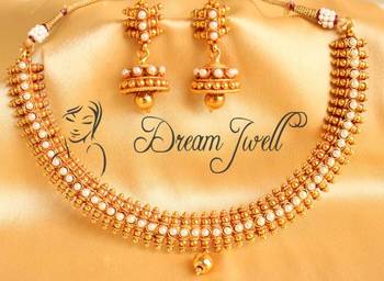 Beautiful Pearl Kerala Designer Necklace Set 1