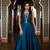 Blue plain silk semi stitched party wear gowns