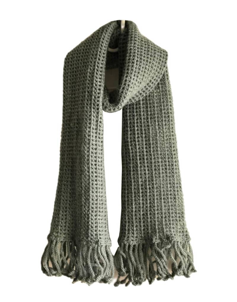 Woollen Crochet Muffler/Stole Gray Richa Pandey 1857392