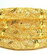 9blings gold plated designer 4pc bangale  r5