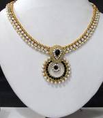 Black stone necklace sets