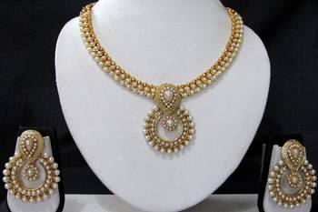White pearl necklace sets 1