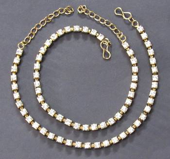 White stone anklets 1