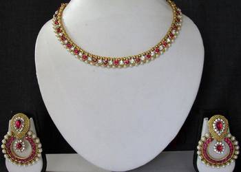 Pink stone necklace sets 1