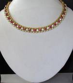 Pink stone necklace sets