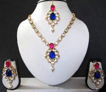Blue stone necklace sets 1