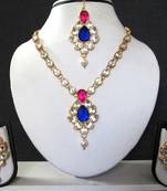 Blue stone necklace sets