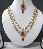 Red stone necklace sets