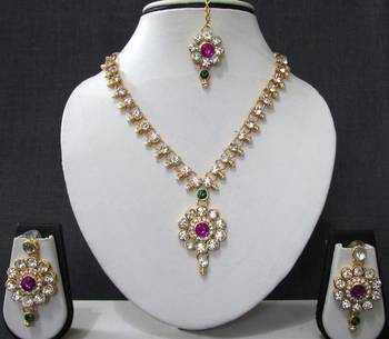 Purple stone necklace sets 1