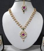 Purple stone necklace sets