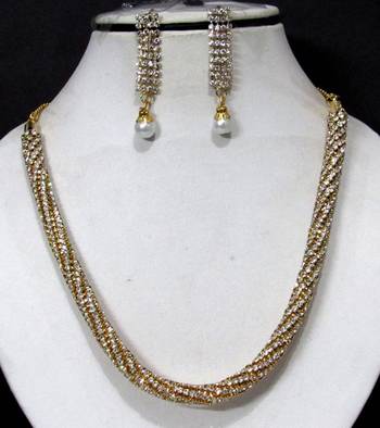 White stone necklace sets 1