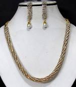 White stone necklace sets